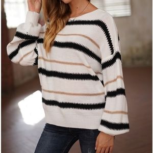 Maison Mascallier Zig Zag Stripe Sweater